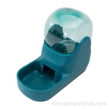 Dog Cat Feeder Waterer Dish Green Water Feeder